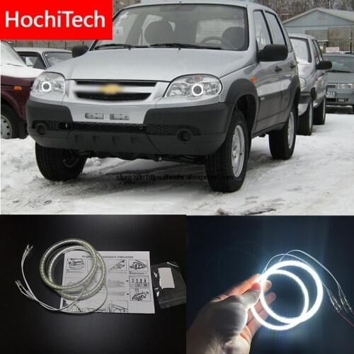 HochiTech for Chevrolet Niva 2009-2013 Ultra bright SMD white LED angel eyes 2600LM 12V halo ring kit daytime running light DRL