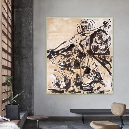 Jackson Pollock《Black and White Painting III》Abstract Canvas Art Oil Painting Artwork Picture Wall Hanging Decor Home Decoration