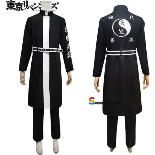 Anime Tokyo Revengers Cosplay Costume Manjiro Sano Black Uniform Ken Ryuguji Takemichi Hanagaki Tokyo Manji Gang Cloak Outfits