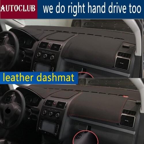 For VW Volkswagen Touran G1 2003 2010 2011 2012 2015 Leather Dashmat Dashboard Cover Dash Mat Sunshade Carpet Car Styling Auto