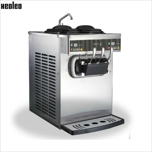 XEOLEO Double System Ice cream machine 3 flavors Pre-cooling Frequency conversion Ice cream maker with Stirring Water cooling