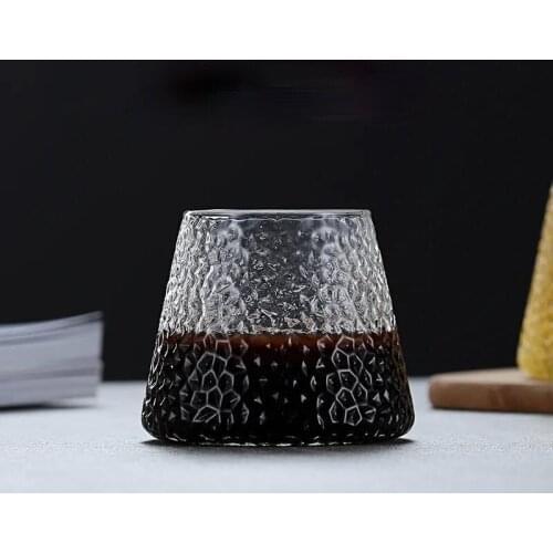 Cute Hammered Coffee Mugs Mount Fuji Glass Water Glass Fruit Juice Milk Tumbler Glass Drinking Beverage Cup Tea Coffee Mug Gift