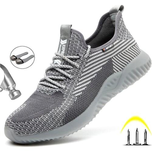 Mens Safety Work Shoes Steel Toe Cap Indestructible Anti-puncture Work Boots Lightweight Anti-smashing Comfort Breathable Shoe