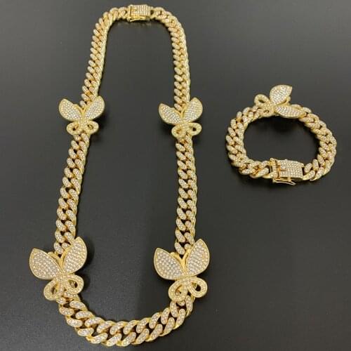 Hip Hop Full Pave Rhinestone 15MM Bling Iced Out Crystal Miami Zircon Prong Cuban Mens Rapper Necklace For Men Jewelry