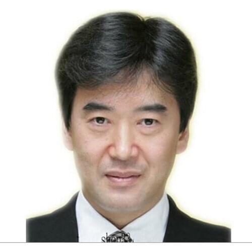 Mens gift parrucca Japan black peruvian Dark Brown male man Short gray Ocean men hair Cosplay Japa Les cheveux perruque