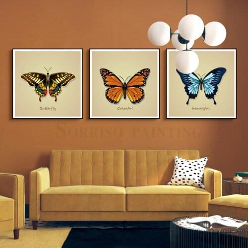 Butterfly Nordic Canvas Painting Wall Art Modern Bedroom Posters And Prints Hallway Pictures For Living Room Home Dining Decor