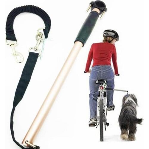 Nylon Elastic Dog Bicycle Traction Belt Rope Dog Leash Bike Attachment Pet Walk Run Jogging Distance Keeper Hand Free Pets Leash