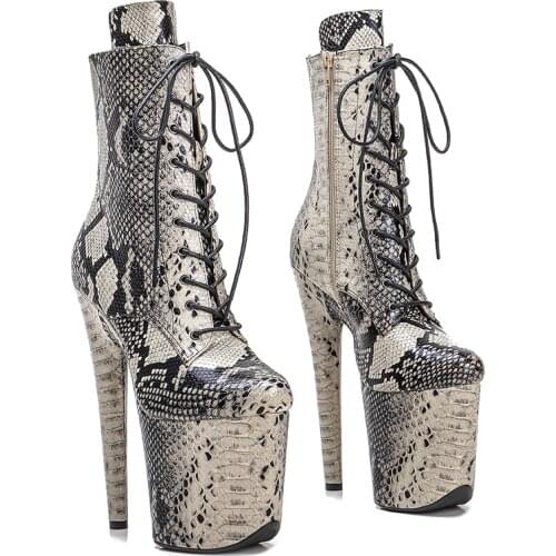 Leecabe 20CM/8inches Pole dancing shoes High Heel platform Pole Dance boot