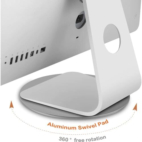 Monitor Stand for iMac 360 Rotation Multi-Angle Aluminum Stand Rolling Tray for Monitor Laptop for iMac Pro LCD TV Projector