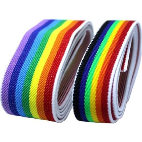 New style Beautiful stripes high quality durable pants skirt belt sewing clothing accessories elastic band rubber Color belt
