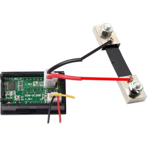 Blue Red LED Mini Digital Voltmeter Ammeter Mayitr Amp Volt Meter Current Shunt DC 100V 100A