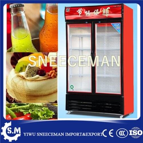Double doors Upright Beverage direct cooling Vertical Cabinet for Cooler