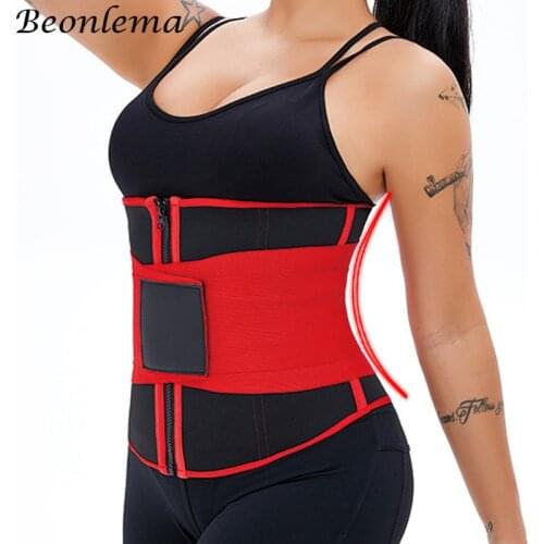 Womens Belts Steel Bones Waist Trainer Colombian Girdles Woman Flat Belly Sheath Red Waist Cinchers Plus Size Gym Body Shaper