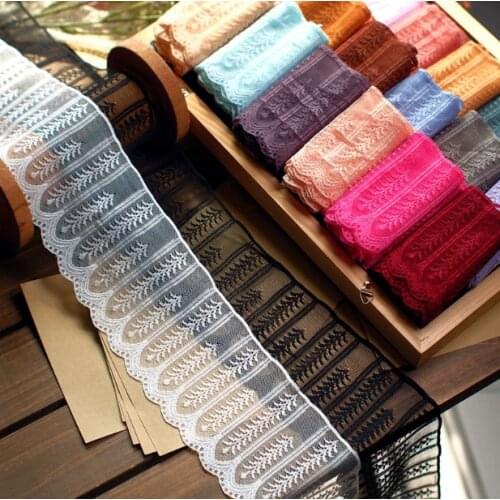 1Meter 8.5CM Width Handmade Vintage Style Embroidered Lace Trim Tulle Lingerie Underwear Clothes Craft Bra Dress Sewing Fabric