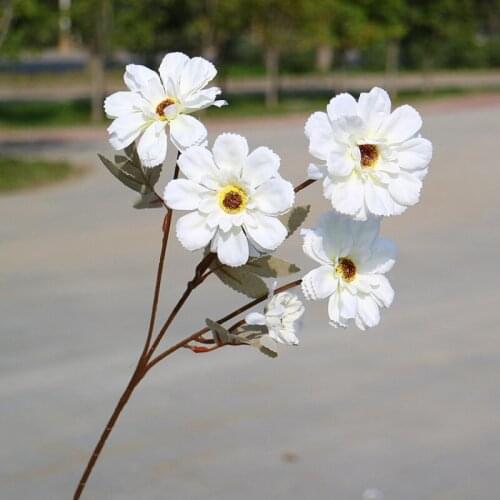 1pc 6heads Sunflower Artificial Flower Branch for Home Display Wedding Party Hall Decoration floral arrangement material