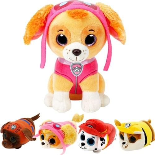 15CM Ty Beanie Boos Big Eyes Soft Plush Stuffed Rocky Marshall Skye Zuma Rubble Chase Toys Doll Ornaments Child Birthday Gift