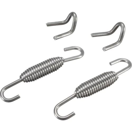 4x Motorcycle Exhaust Mounting Springs Kit Fully Rotatable 64MM Stainless Steel