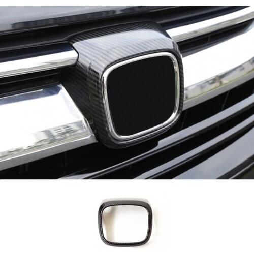 ABS Carbon Fiber For Honda CR-V CRV 2017 2018 2019 Car Sign Frame Panel decoration Cover Trim Car Styling Accessories 1pcs
