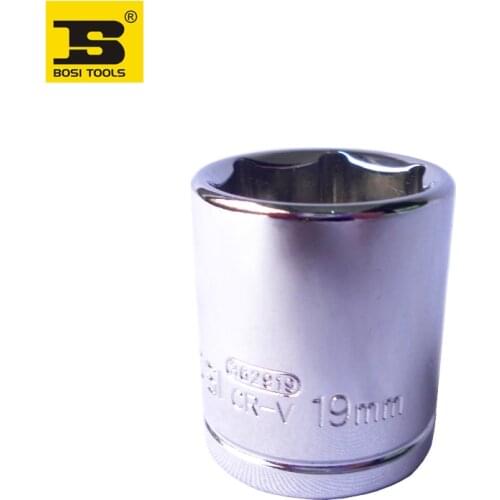 BOSI 3/8" drive metric 19mm six-point socket Cr-v steel