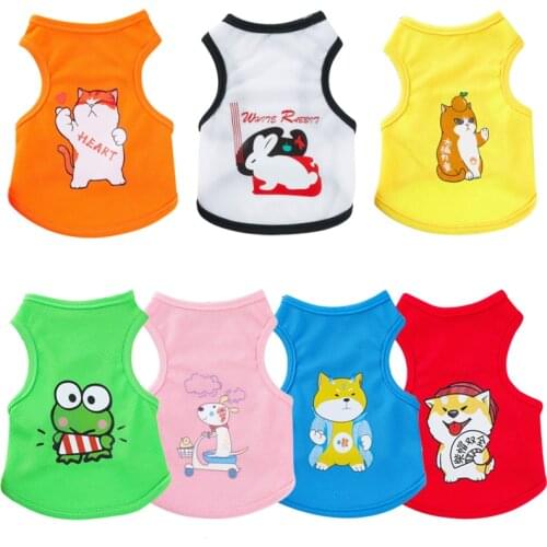 Pet Shirt Cat Dog Clothes Paw Print Heart Love Design Cotton Dogs T Shirt Pet Puppy Summer Apparel Clothes Dog Coat