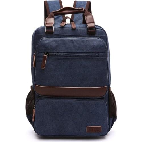 Men Women Canvas Backpack College Student School Backpack Bags For Teenagers Vintage Mochila Casual Rucksack Travel Daypack B5