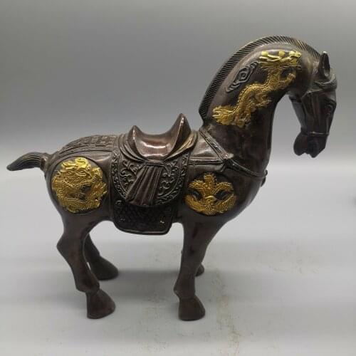China Elaboration Bronze Statue Good Luck Wealth " Horse " Metal Crafts Home Decoration