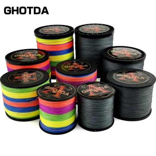 GHOTDA Braid Fishing line fishing tackle 12/9/8 stands 100M Japanese Multifilament Carp Fishing Wire 18LB-135LB