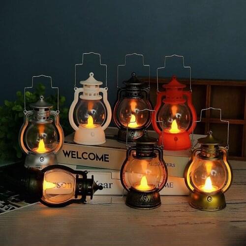 Hot selling Halloween decoration small oil lamp Christmas retro portable lantern creative bar ghost festival atmosphere layout
