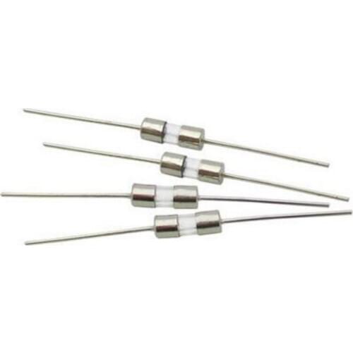 50pcs 3.6*10mm T4A 4000mA 250V slow Axial fuse Glass Tube with lead wire 3.6*10 T4A 4000mA 250V slow fuse