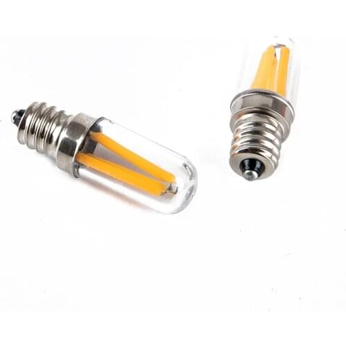 Mini E14 E12 LED Fridge Freezer Filament Light COB Dimmable Bulbs 3W Lamp Warm / Cold White Lamps Lighting