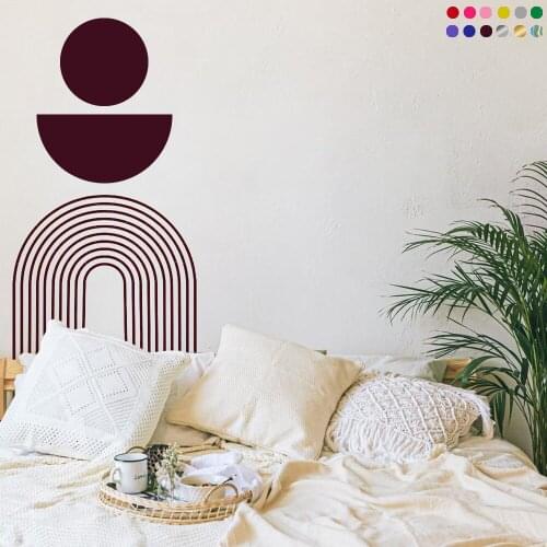 Boho Colorblock Wall Decals - Removable Wall Stickers, Abstract Modern Wall Art, Geometric Wall Decor