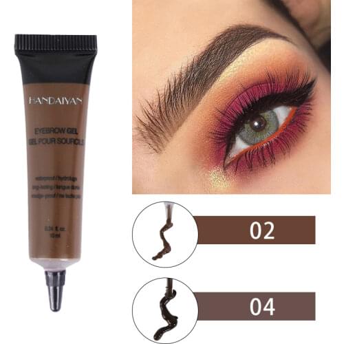 Natural 6 Colors Liquid Dyeing Eyebrow Cream Set Waterproof Durable Brown Tint Eyebrow Henna Mascara Eyebrows Paint Makeup