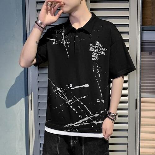 New Summer Mens Short Sleeve Park Polo Shirt Business Wear High Quality Men Casual Cotton Homme Polo Tees Solid Tops Plus M-3XL