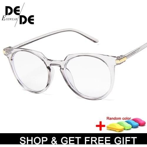 Eyeglasses Frame Retro Anti-Blu-ray Round Frame Wild Literary Computer Glasses Simple Glasses Sexy Woman with box