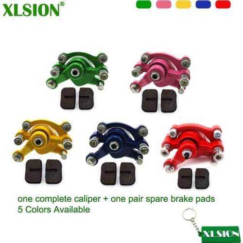 XLSION Front Disc Brake Caliper with pads For 43cc 47cc 49cc Pocket Bike Mini Dirt Bike Gas Scooter