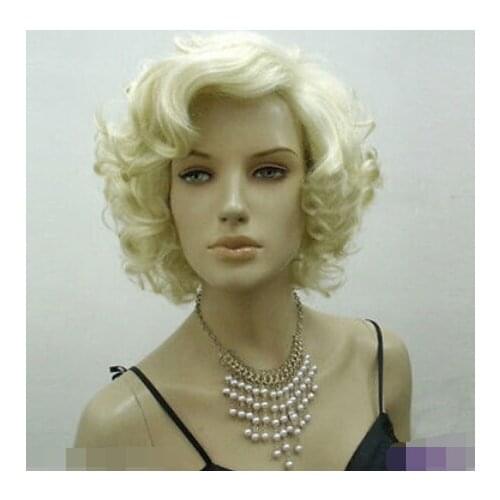 Peruca hair queen cosplay Party Cosplay Hair Daily Marilyn Monroe Short Wavy Full short wigs Hair heat resistant synthetic fiber