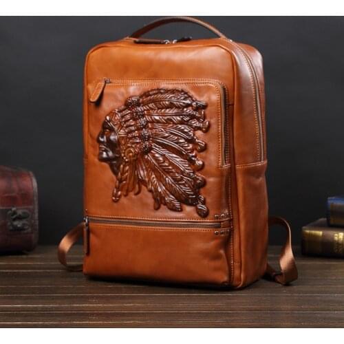 Mens Backpack Tide Brand Backpack Leather Computer School Bag Men Large Capacity Travel Backpacks Fashion Multifunctional Bags