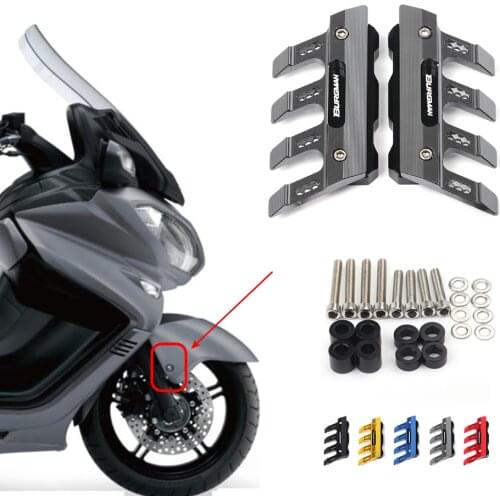 With Logo For Suzuki Burgman 650 125 150 200 250 400 Motorcycle Front Fork Protector Fender Slider Guard Accessories Mudguard