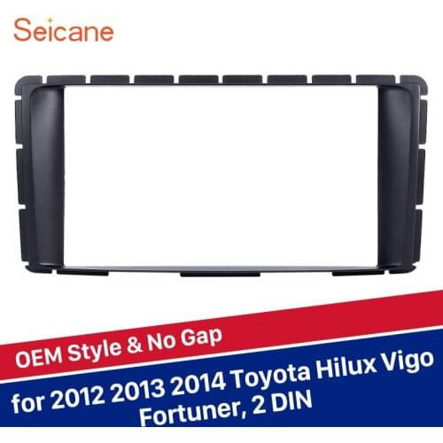 Seicane Double Din Car Stereo Interface Radio Panel Fascia for 2012 2013 2014 Toyota Hilux Vigo Fortuner CD Panel Dash Trim Kit