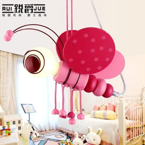Led Room Cartoon Character Children Room Small Pendant Garden Girl Master Bedroom Bed Mediterranean Princess hanging lamp