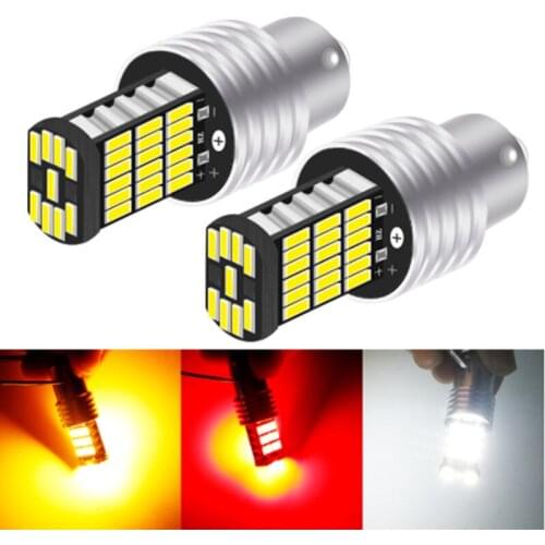 2Pcs 1156 BA15S P21W LED P27W 7443 7440 W21W W21/5W LED Bulb 1157 bay15d P21/5W LED Auto Signal Lamp Brake Reverse Car Light