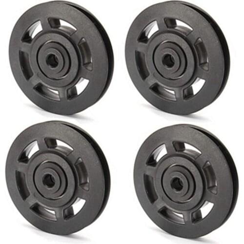 4Pcs 95mm Universal Bearing Pulley Wheel Cable Fitness Equipments Accessories Gym Equipment Part Wearproof Tool with Long Servic