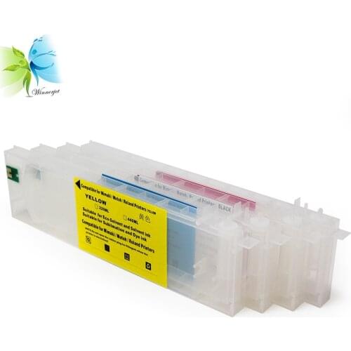 WINNERJET 440ml 4 Colors Empty Refillable Ink Cartridge For Roland VP540i VP300i Printer With Permanent Chip