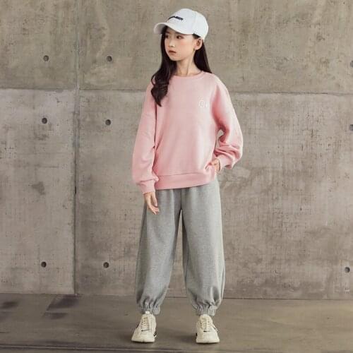 Girls Suit Sweatshirts +Pants Cotton Hooded 2Pcs/Sets 2021 Soft Spring Autumn Teenager Kid School Outdoor Children Clothing