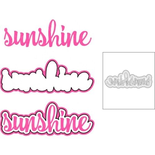 2020 New English Words Sunshine and Shadow Metal Cutting Dies For DIY Decoration Greeting Card Paper Album Scrapbooking No Stamp