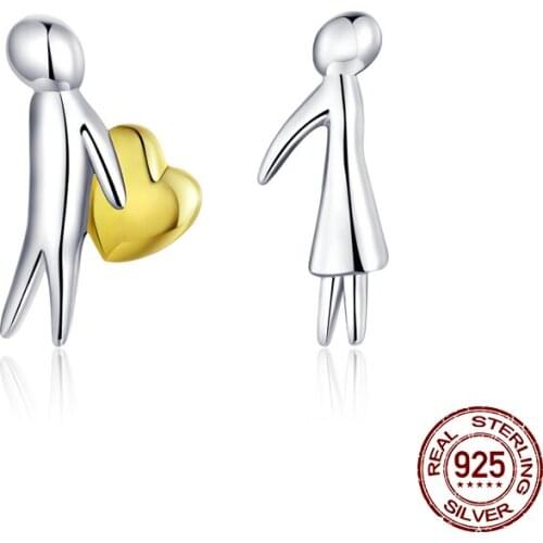 2020 new authentic 925 sterling silver love expression earrings for women fashion boutique jewelry girls valentines day gift