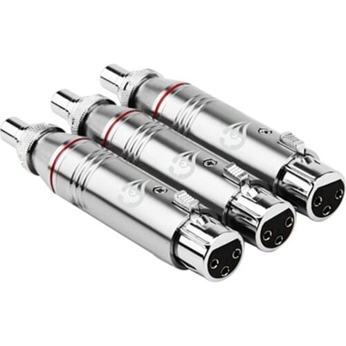 3 Pins Jack XLR RCA Female Connector Audio Converter Adapter Terminals Acoustics Microphone Mixer RCA Socket DIY Speaker Cable