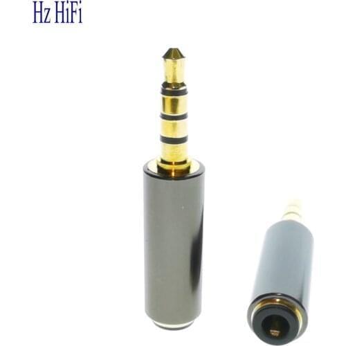 5PCS High quality Connector 3.5 Jack Right Angle Female To 3.5Mm 4 Pole Male Audio Stereo Plug L Shape Jack Adapter Connector
