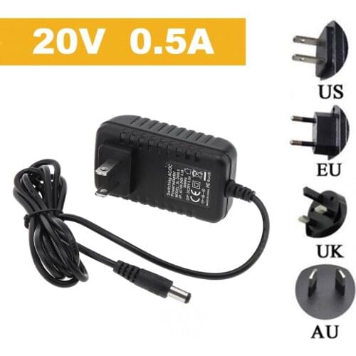 Adapter AC100-240V Universal Power Adapter Supply Charger Adaptor DC 20V 0.5A Power