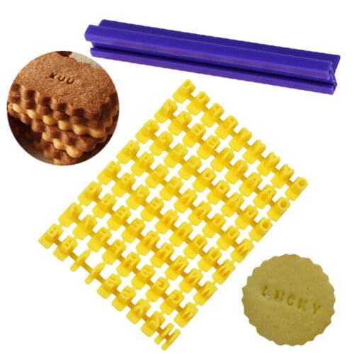 Alphabet Letter Number Cookie Molds Letters Number Biscuit Mold Hand Stamp Press Plunger for Cutter Maker